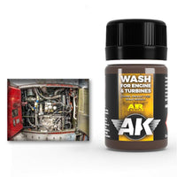AK Interactive Wash for Aircraft Engine 35ml Air Series Enamel Wash AK2033 - Hobby Heaven