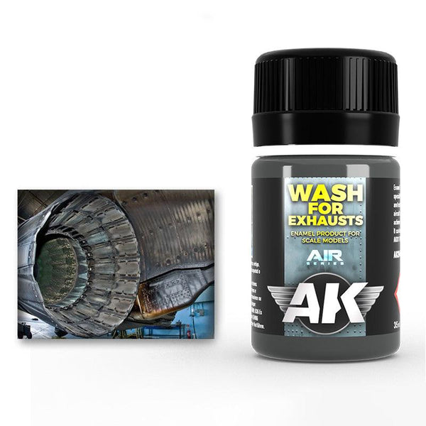 AK Interactive Wash For Exhaust 35ml Air Series Enamel Wash AK2040 - Hobby Heaven