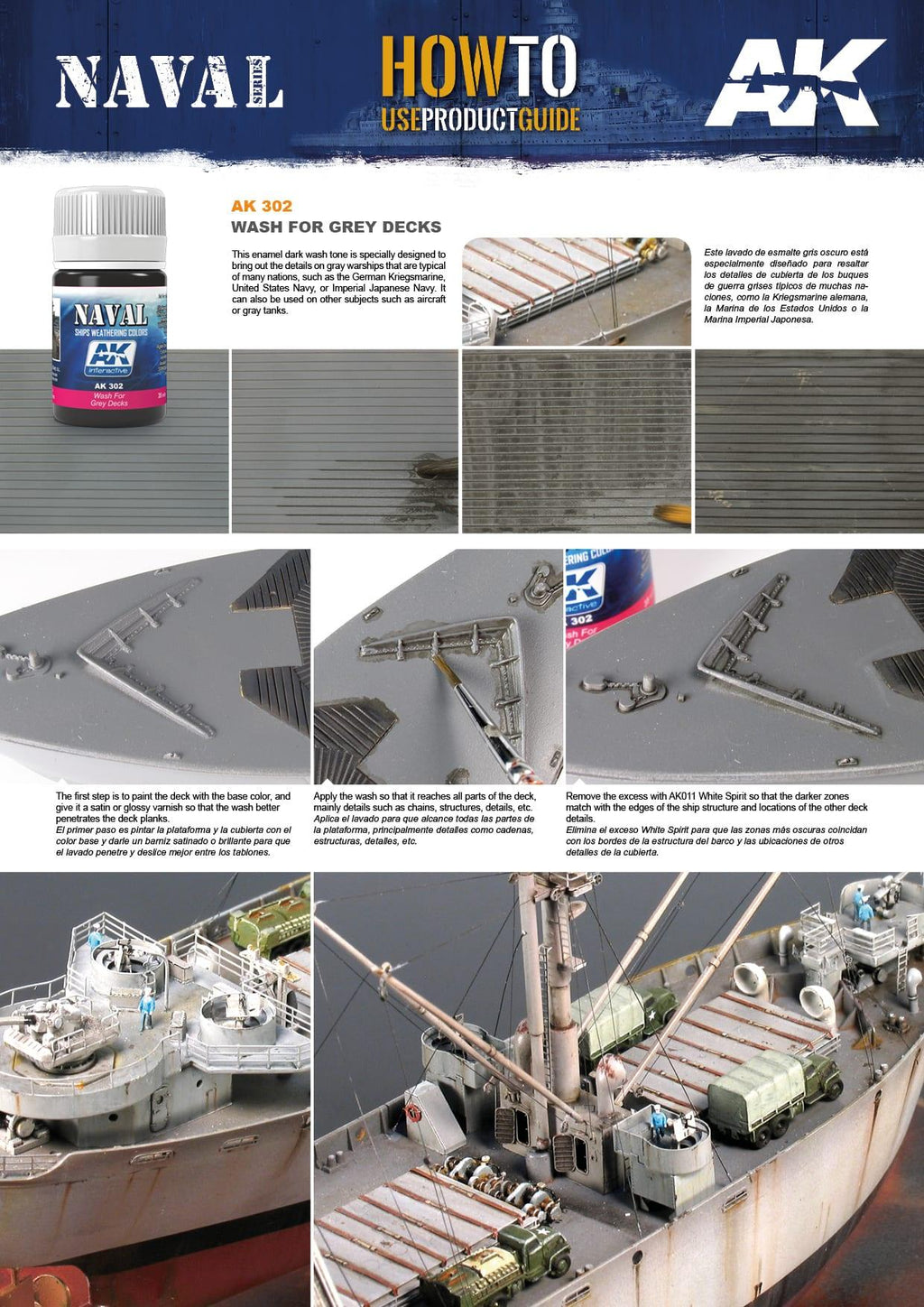 AK Interactive Wash For Grey Decks 35ml Ship Series AK302 - Hobby Heaven
