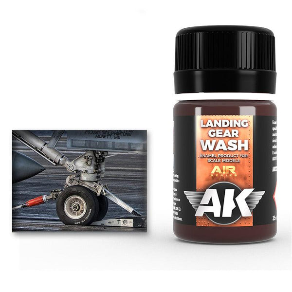 AK Interactive Wash for Landing Gear 35ml Air Series Enamel Wash AK2029 - Hobby Heaven