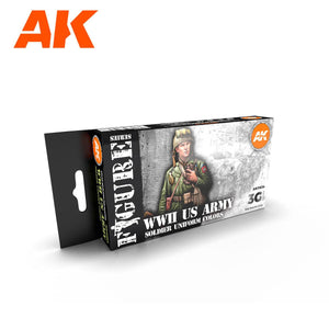 Ak Interactive WW2 US Uniforms 3g Figure Paint Set AK11634 - Hobby Heaven