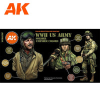 Ak Interactive WW2 US Uniforms 3g Figure Paint Set AK11634 - Hobby Heaven