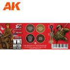 AK11638 fold-out label: four swatches with AK codes, the shadow-base-light ladder, 17 ml four-jar line and barcode