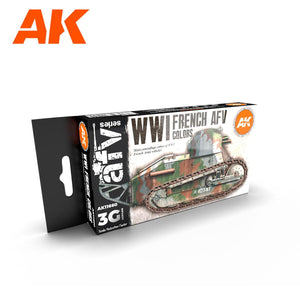 AK Interactive WWI French Colors 3G Paints Set AFV AK11659 - Hobby Heaven