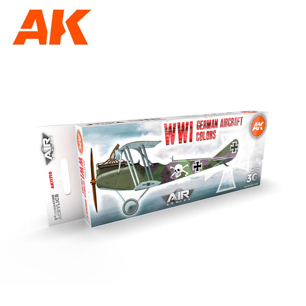 AK Interactive WWI German Aircraft Colors Paint Set 3G AK11710 - Hobby Heaven