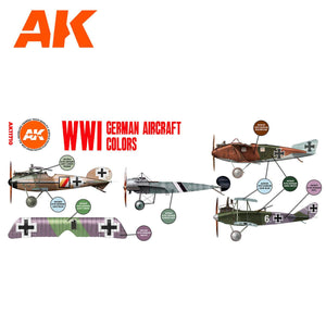 AK Interactive WWI German Aircraft Colors Paint Set 3G AK11710 - Hobby Heaven
