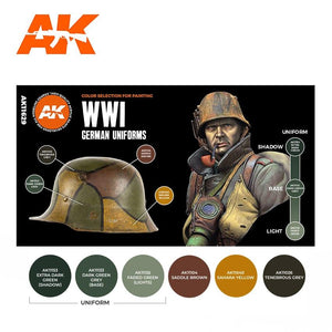 Ak Interactive WWI German Uniform 3g Figure Paint Set AK11629 - Hobby Heaven