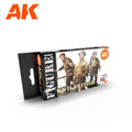AK11636 WWII British Uniform Colors box, AK Figure Series, three painted British infantry figures on the front