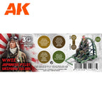 AK Interactive WWII Japan Uniform Colors 3g Air Paint Set AK11693 - Hobby Heaven
