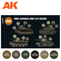 AK Interactive WWII Japanese Army Afv Colors Set 3G Paints Set AFV AK11774 - Hobby Heaven
