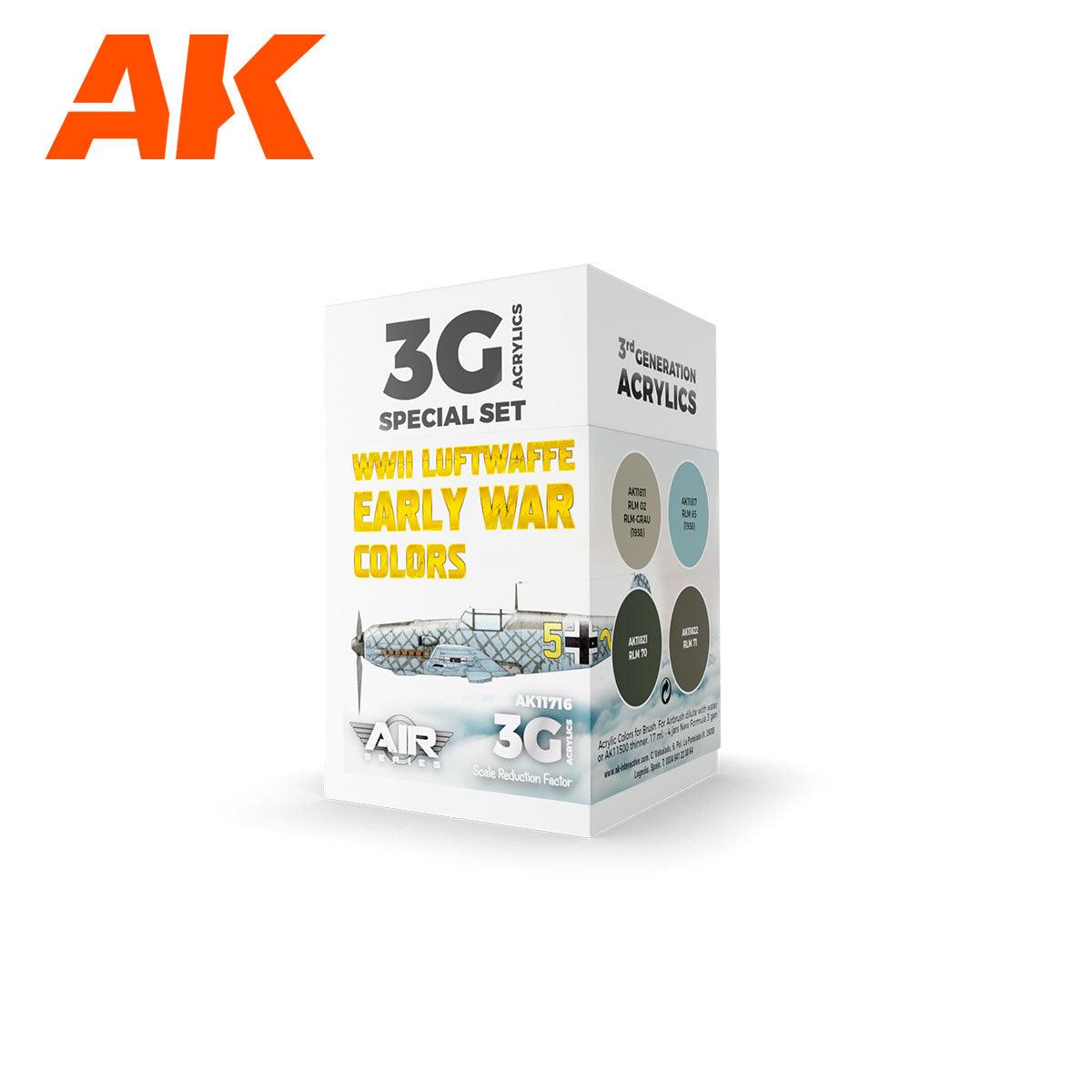 AK Interactive WWII Luftwaffe Early War Colors SET 3G AK11716 - Hobby Heaven