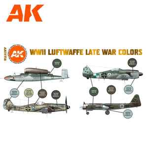 AK Interactive WWII Luftwaffe Late War Colors SET 3G AK11718 - Hobby Heaven