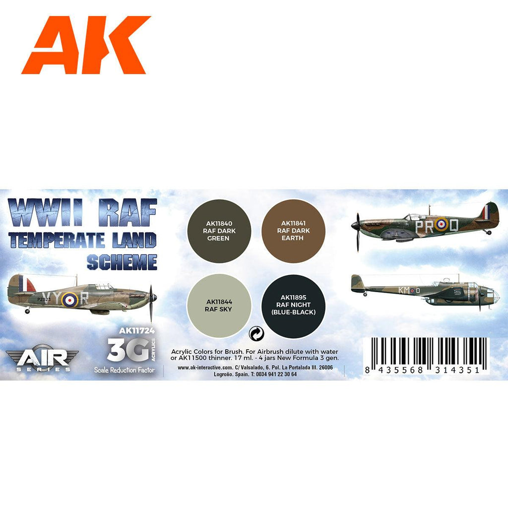 AK Interactive WWII RAF Temperate Land Scheme SET 3G AK11724 - Hobby Heaven