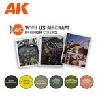 AK Interactive WWII US Aircraft Interior Colors SET 3G AK11734 - Hobby Heaven