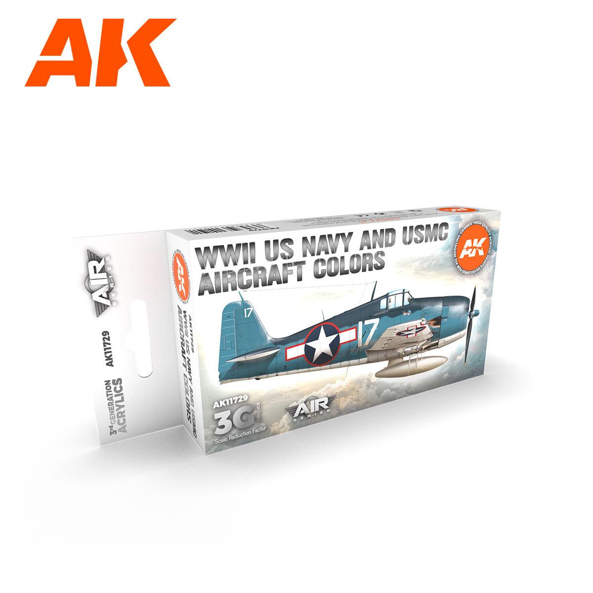 AK Interactive WWII US Navy & USMC Aircraft Colors SET 3G AK11729 - Hobby Heaven