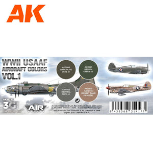 AK Interactive WWII USAAF Aircraft Colors Vol.1 SET 3G AK11732 - Hobby Heaven
