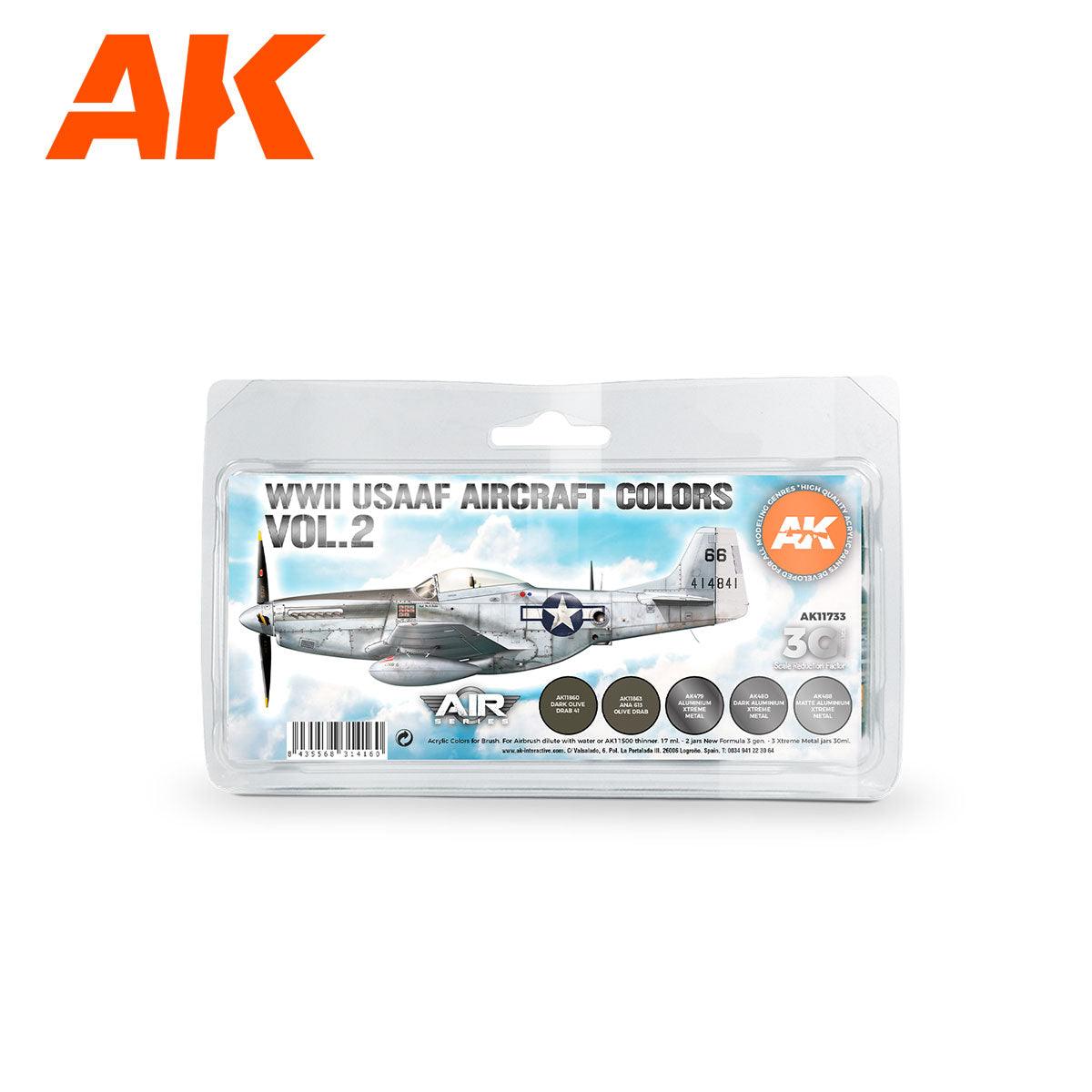 AK Interactive WWII USAAF Aircraft Colors Vol.2 SET 3G AK11733 - Hobby Heaven
