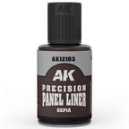 AK Interactive Paneliner 30ml | Precision Enamel Washes Range (AK12101–AK12107)
