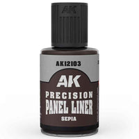 AK Interactive Paneliner 30ml | Precision Enamel Washes Range (AK12101–AK12107)

