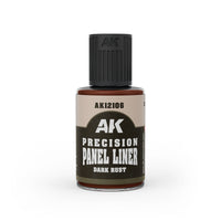 AK Interactive Paneliner 30ml | Precision Enamel Washes Range (AK12101–AK12107)
