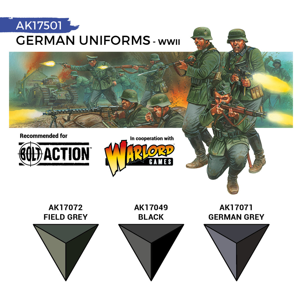 AK Interactive Quickgen Paint Sets 18ml | WWII, Fantasy, Skins & Metallics