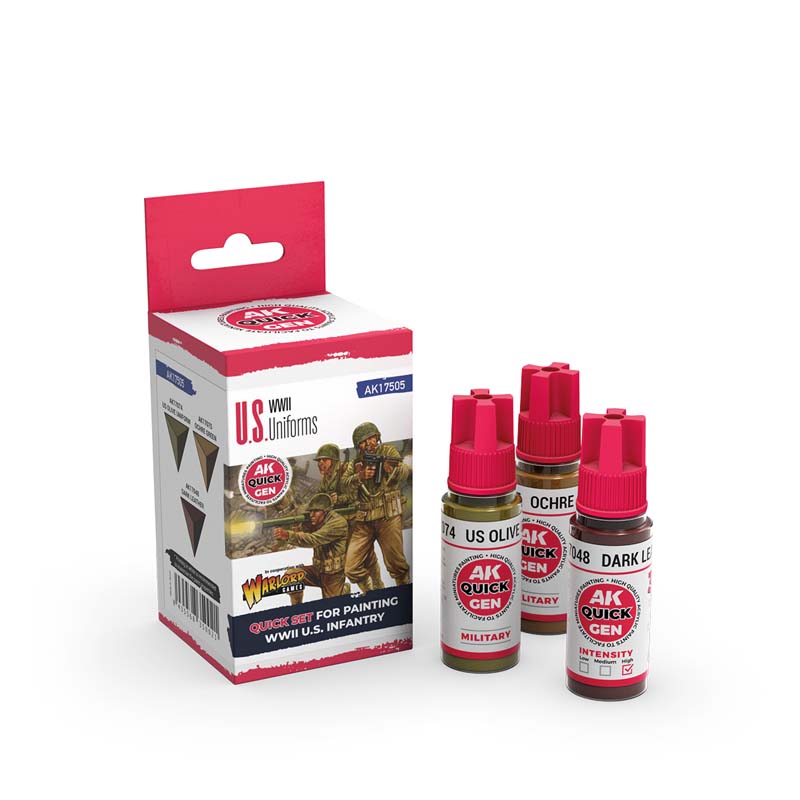 AK Interactive Quickgen Paint Sets 18ml | WWII, Fantasy, Skins & Metallics