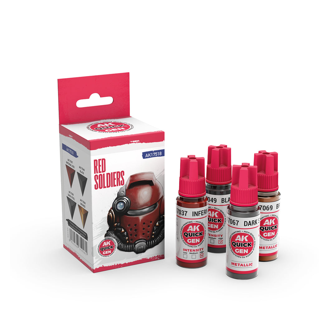 AK Interactive Quickgen Paint Sets 18ml | WWII, Fantasy, Skins & Metallics