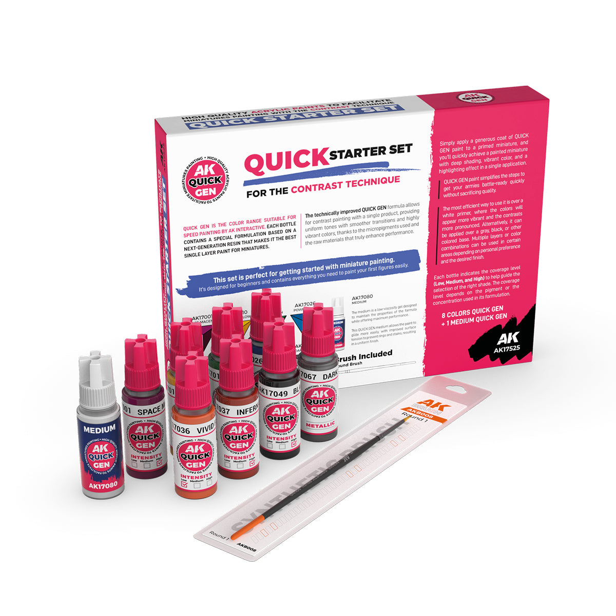 AK Interactive Quickgen Paint Sets 18ml | WWII, Fantasy, Skins & Metallics