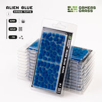 Gamers Grass Alien Blue 6mm - Wild Tufts packaging, featuring otherworldly blue vegetation and fantastical scene imagery
