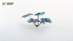 Gamers Grass Alien Monstera assembled plant cluster in teal-blue tones with visible stem structure