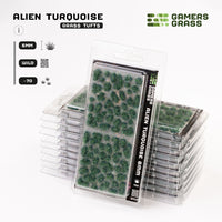 Gamers Grass Alien Turquoise 6mm - Wild packaging, featuring otherworldly bluish-green vegetation and multi-dimensional scene imagery
