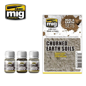 AMMO by MIG Churned Earth Soils Weathering Set MIG7441 - Hobby Heaven