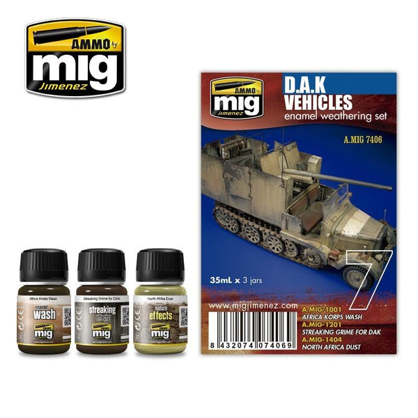AMMO by MIG D.A.K. Vehicles Weathering Set MIG7406 - Hobby Heaven