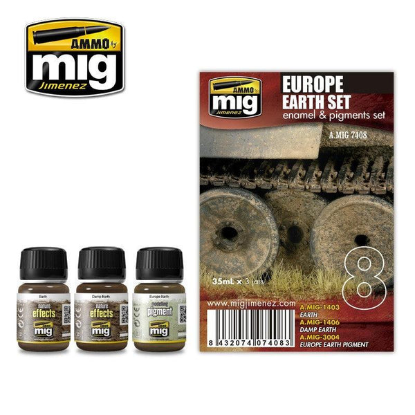 AMMO by MIG Europe Earth Weathering Set MIG7408 - Hobby Heaven