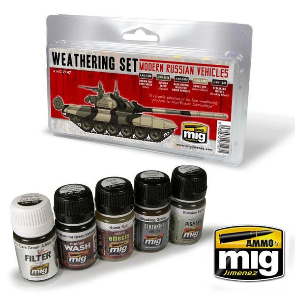 AMMO by MIG Modern Russian Vehicles Weathering Set MIG7147 - Hobby Heaven