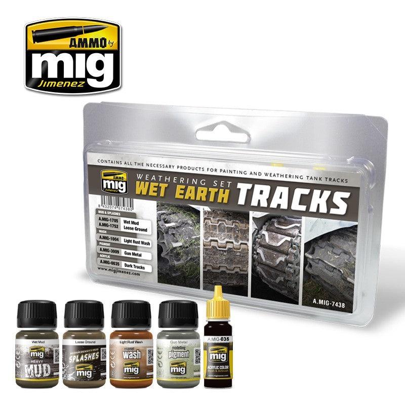 AMMO by MIG Wet Earth Tracks Weathering Set MIG7438 - Hobby Heaven