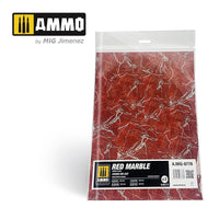 AMMO by MIG Red Marble Round Die-cut Bases (MIG8778) displaying precise, pre-cut circular red marble texture bases for distinctive wargaming miniatures and tabletop gaming
