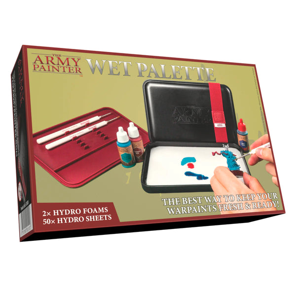  Army Painter Wet Palette with lid and brush storage, perfect for miniature painting.