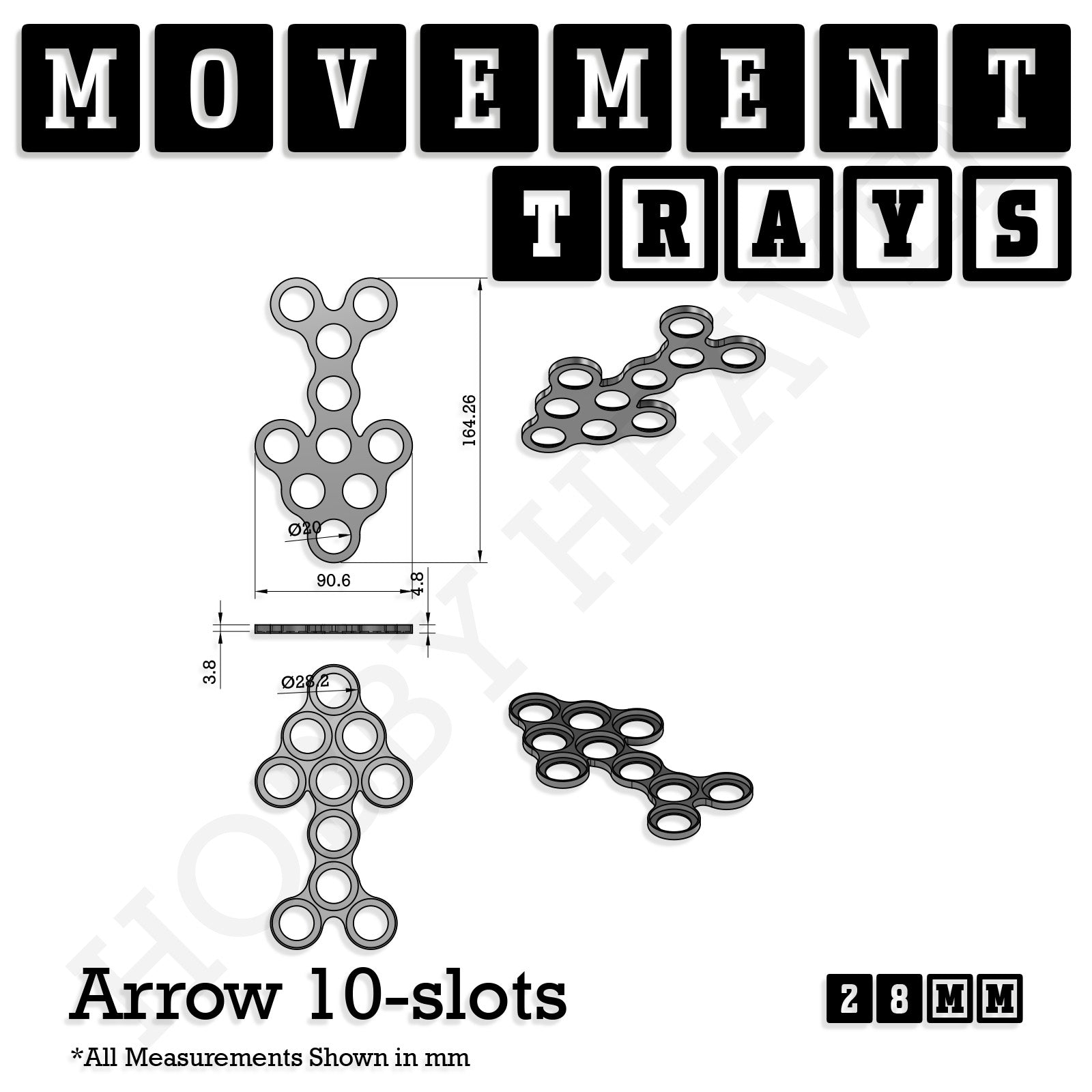 28mm Movement Trays for Tabletop Games | Wargaming | Full Range