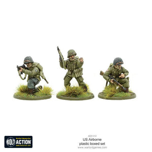 Painted and assembled US Airborne miniatures for tabletop gaming