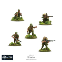 Painted and assembled US Marines miniatures for tabletop gaming
