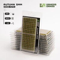 Gamers Grass Autumn 5mm - Small Tufts packaging, featuring sand dune and mountain steppe imagery
