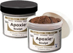 Aves Studio Apoxie Sculpt Bronze 1 lb modelling compound with Part A and Part B jars on a white background