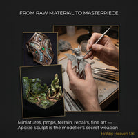 Aves Studio Apoxie Sculpt used for miniatures props terrain repairs and fine art modelling projects
