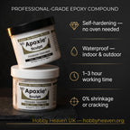 Aves Studio Apoxie Sculpt professional grade epoxy compound with self hardening waterproof properties and 1 to 3 hour working time