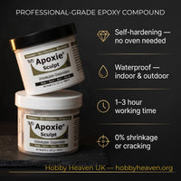 Aves Studio Apoxie Sculpt professional grade epoxy compound with self hardening waterproof properties and 1 to 3 hour working time
