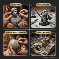 Aves Studio Apoxie Sculpt uses for sculpting miniature conversions repairs restoration and model making
