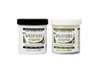 Aves Super White Apoxie Part A and Part B jars, front-label packshot on a white background