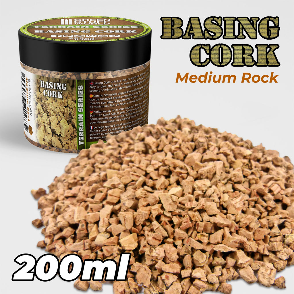 Green Stuff World Basing Cork Grit Thick 200ml tub