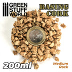 Green Stuff World thick cork grit granules close-up texture